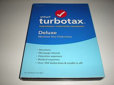 Turbotax 2016 Deluxe Federal And State For Prior Year New In Sealed
