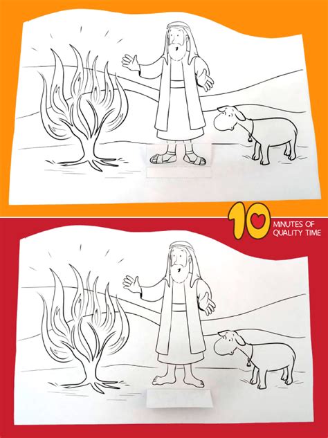 Moses And The Burning Bush Printable Activities Calendar Printable