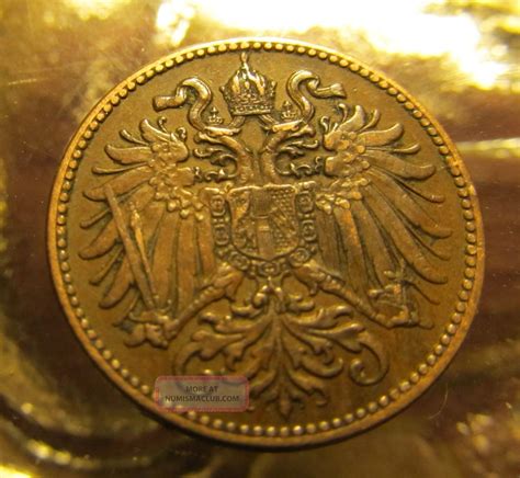 1897 Austrian 2 Heller In Xf Cond Beautifully Aged Bronze Coin