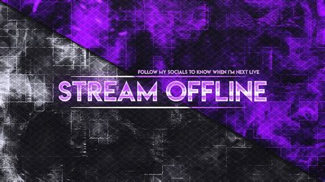 Full Twitch Stream Overlay Package Purple Etsy