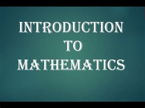 Mathematics and statistics project topics and materials for undergraduate and post graduate students. basic math | Introduction to mathematics - YouTube