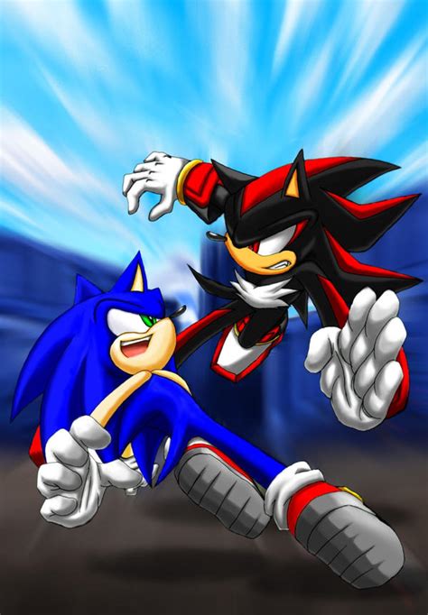 Sonic Vs Shadow Always Fight By Maruringo On Deviantart