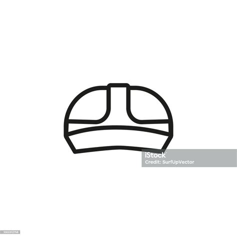 Work Helmet Line Icon Stock Illustration Download Image Now