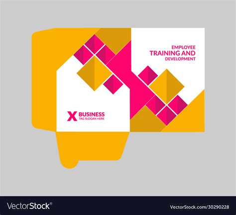 Folder Cover Design Layout For Presentation Vector Image