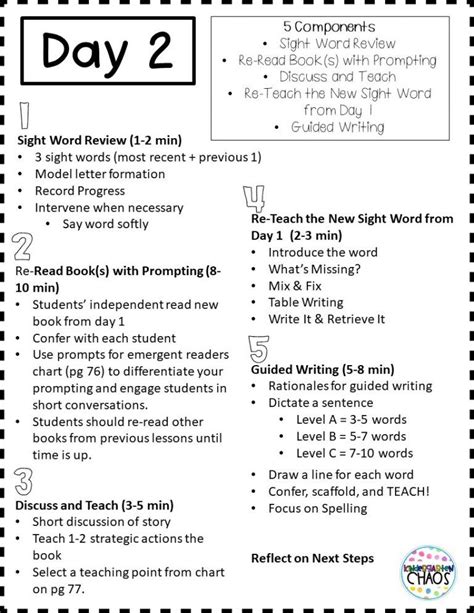 Guided Reading For The Emergent Reader Levels A C Chapter 3 Of The