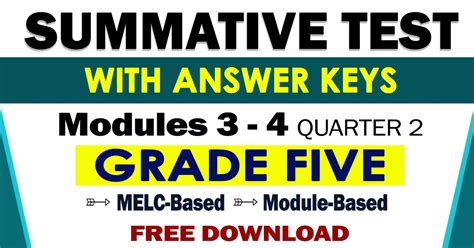 Grade 5 Summative Test With Answer Key Modules 3 4 2nd Quarter Riset