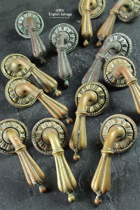Reclaimed Ornate Brass Lever Door Handles