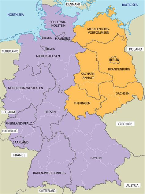 خريطة المانيا الجغرافية وحدودها ومناخها وأشهر الأماكن السياحية فيها