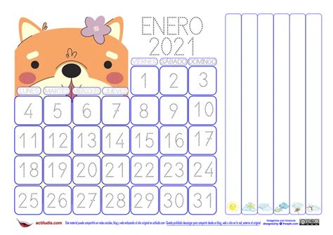 Calendario Infantil Del 2021 ® Listo Para Imprimir En Pdf