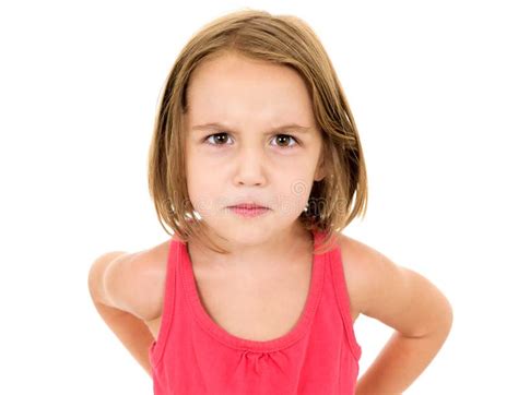 Little Girl Is Angry Mad And Looking At The Camera Stock Image Image