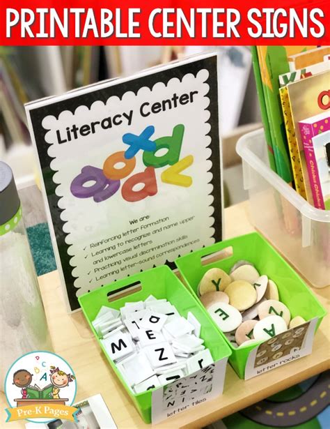 Editable Center Signs For Preschool And Pre K Pre K Pages