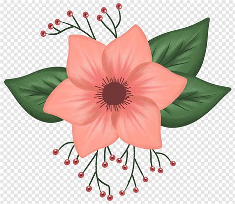 Gambar Kelopak Bunga Berwarna Merah Muda Dengan Daun Di Tepinya Dan