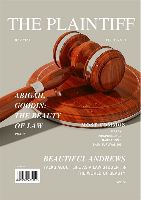 The Plaintiff Magazine Issue 04 The Beauty Of Law By Uwi Cave Hill