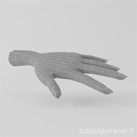 hand cartoon toon 3d model turbosquid 1175152