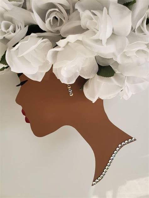 14ga Steel Diva Silhouette Floral /Black Girl Magic/Afro | Etsy