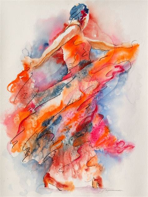 Pin By Elsemarie On Aquarelle Dancer Painting Watercolor Dancer