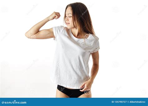 Awesome Girl Demonstrating Her Muscles Stock Image Image Of Gymnastic Body 135790727