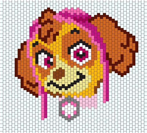 Pixel art pat patrouille facile petit. Épinglé par Monica Caballero sur punto cruz | Dessin pat ...