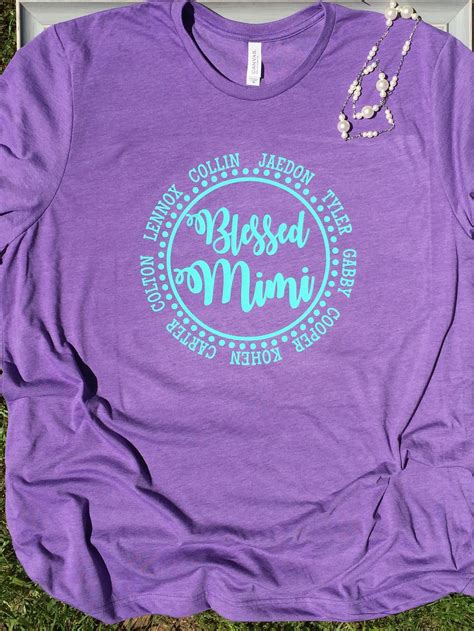 Blessed Mimi Nana Grammy shirt - Grandma T Shirt personalized with