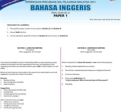 Kunci jawaban soal pts bahasa. koleksi soalan: Bahasa Inggeris SPM Set 2 utusan