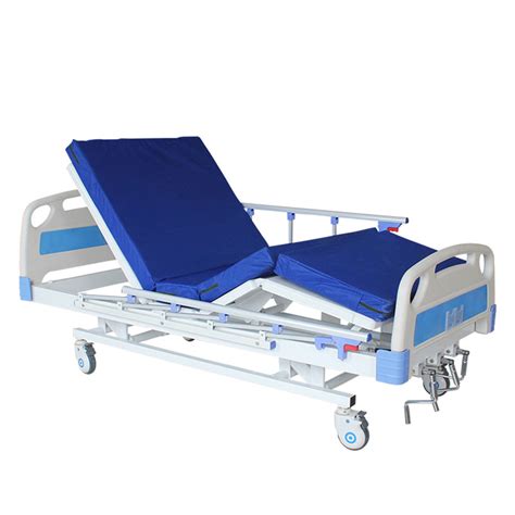 Three Crank Manual Hospital Bed Hengshui Plus Medical Devices
