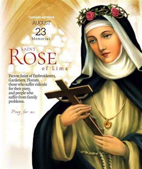 FEAST OF SAINT ROSE OF LIMA VIRGIN 23rd AUGUST Prayers And Petitions