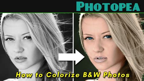 How To Colorize Black And White Photos In Photopea Tutorial Youtube