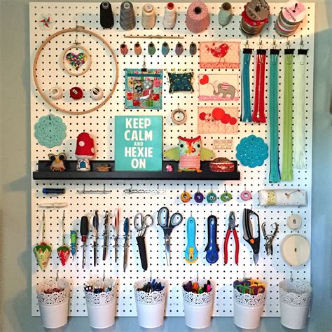 Get Creative With A Pegboard For The Sewing Room Pegboard Craft Room