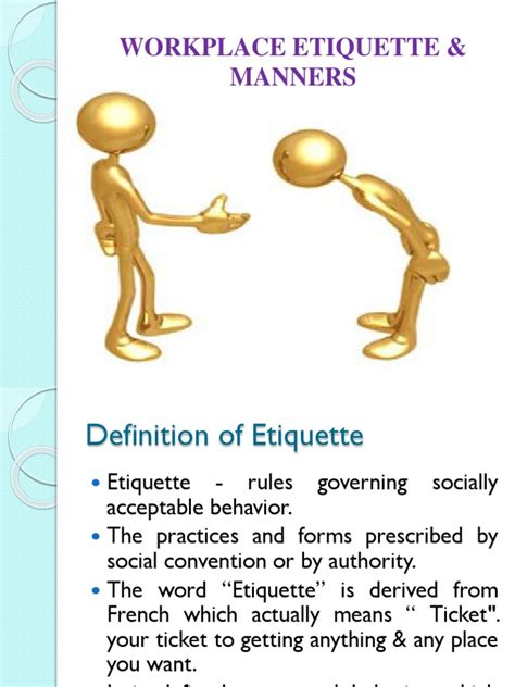 Workplace Etiquette Manners Pdf Etiquette Conversation