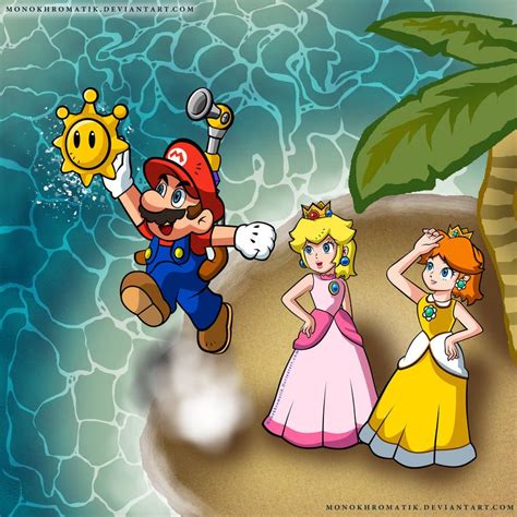 Super Mario Sunshine Catching The Sun By Monokhromatik Super Mario