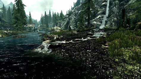 Skyrim Scenic Backgrounds Wallpaper Cave