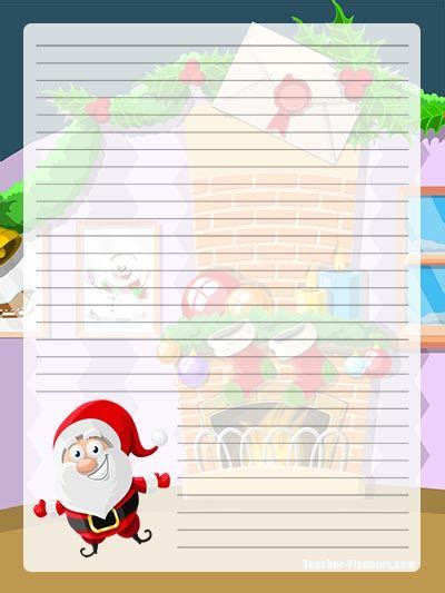 Christmas Writing Paper With Santa Free And Printable Writing Paper