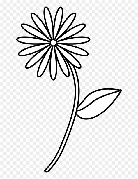 Simple Flower Outline Free Clip Art Best Flower Site