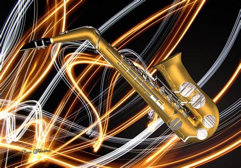 Jazz Saxaphone Digital Art By Louis Ferreira