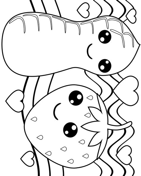 Cute Fruits Coloring Page Free Printable Coloring Pages For Kids