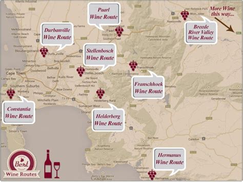 Western Cape Wine Routes Map Cape Town Cape Town Travel Cape Town Map