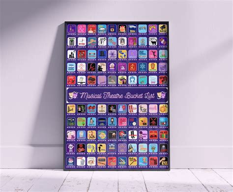 Musical Theatre Scratch Off Poster Gift For Musical Theatre Fans