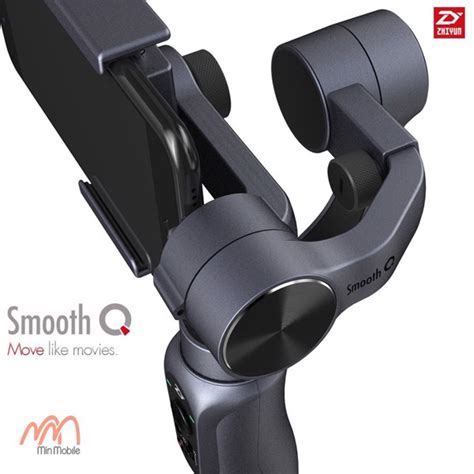 Locking your phone in the gimbal is as simple as sliding the clamp open and popping your phone in then latching it to the gimbal. Gimbal ZHIYUN Smooth-Q - Min Mobile