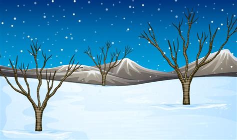 Field Covered With Snow 298486 Vector Art At Vecteezy