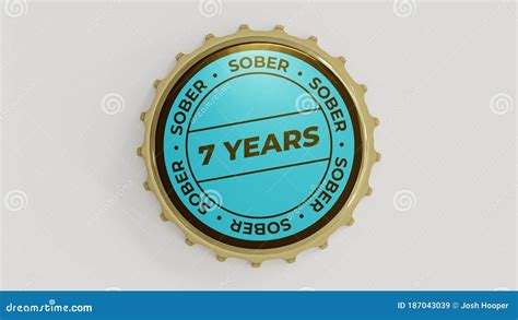 4 Years Sober Sobriety Seal On A Bottle Cap Royalty Free Stock Image