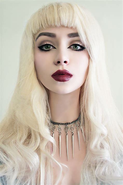 Nu Goth Defined Eyes With Deep Red Lips Beauty And Shit