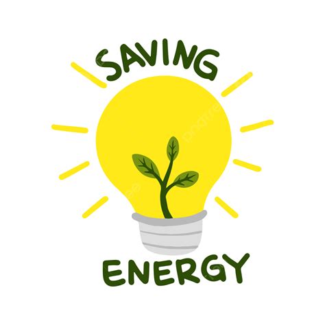 Sticker Cartoon Earth Day Save Energy Vector Earth Day Save Energy