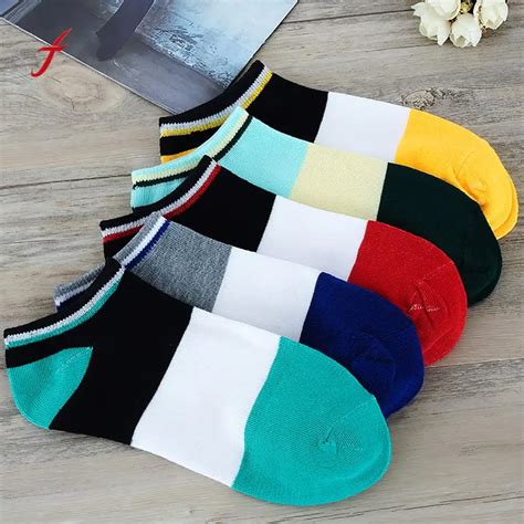 Feitong Quality Breathable Socks For Female Hot Sale 1pairs Unisex Stripe Comfortable Cotton