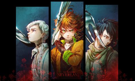 Wallpaper Id 806899 Norman The Promised Neverland Ray The Promised Neverland Emma The