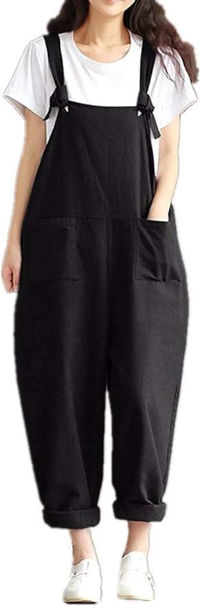 Comefohome Women Casual Dungarees Loose Overalls Adjustable Strap