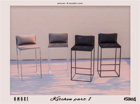 Winner9s Ombre Barstool Sims 4 Kitchen Sims 4 Cc Furniture Living