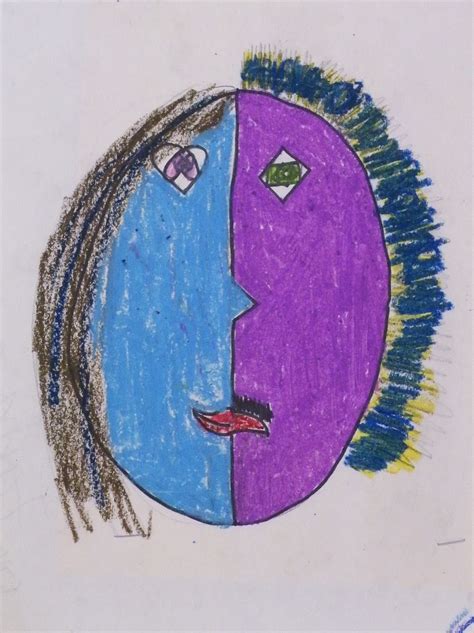 Art Class Picasso Faces Self Portrait