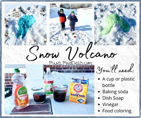 How To Make A Snow Volcano Fun Kids Activity On A Snow Day