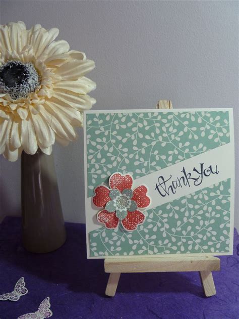 Simple Thank You Card Using Su Pretty Petals Dsp Stack Flower Shop And