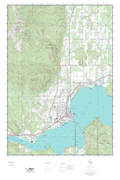 Mytopo Sandpoint Idaho Usgs Quad Topo Map